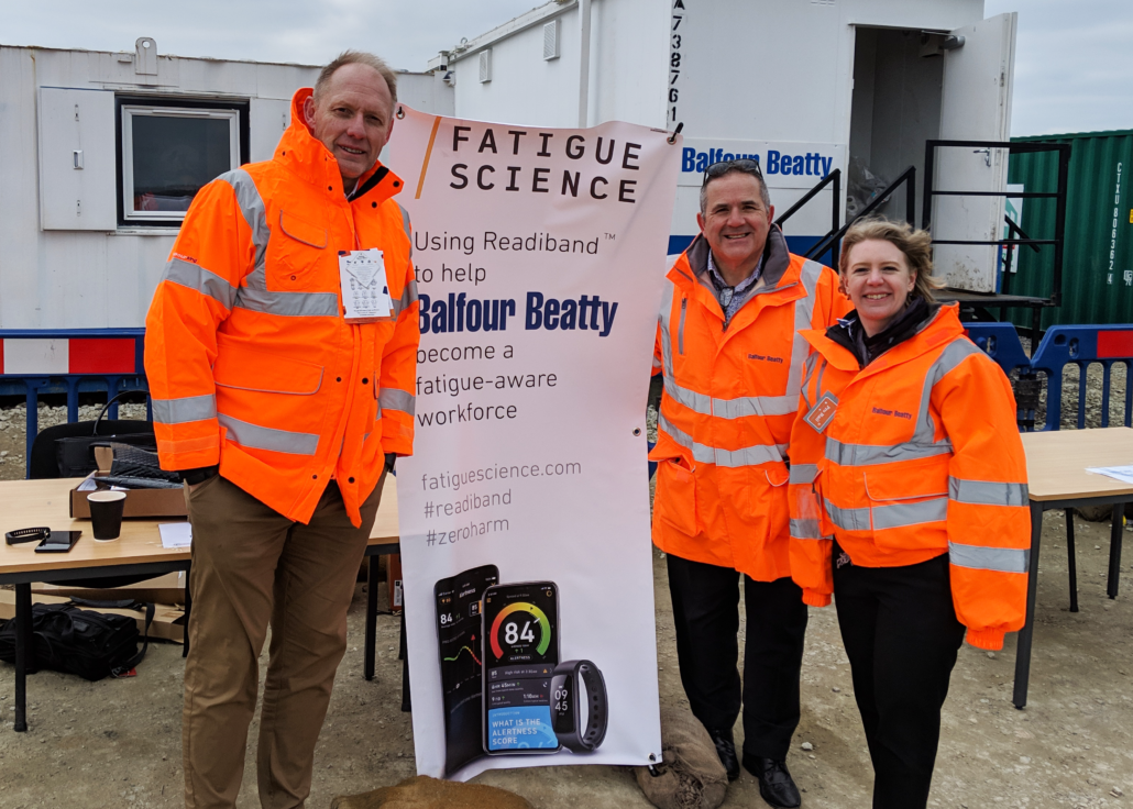 Fatigue Science team raise fatigue awareness at Balfour Beatty’s “Boots on the Ground” event