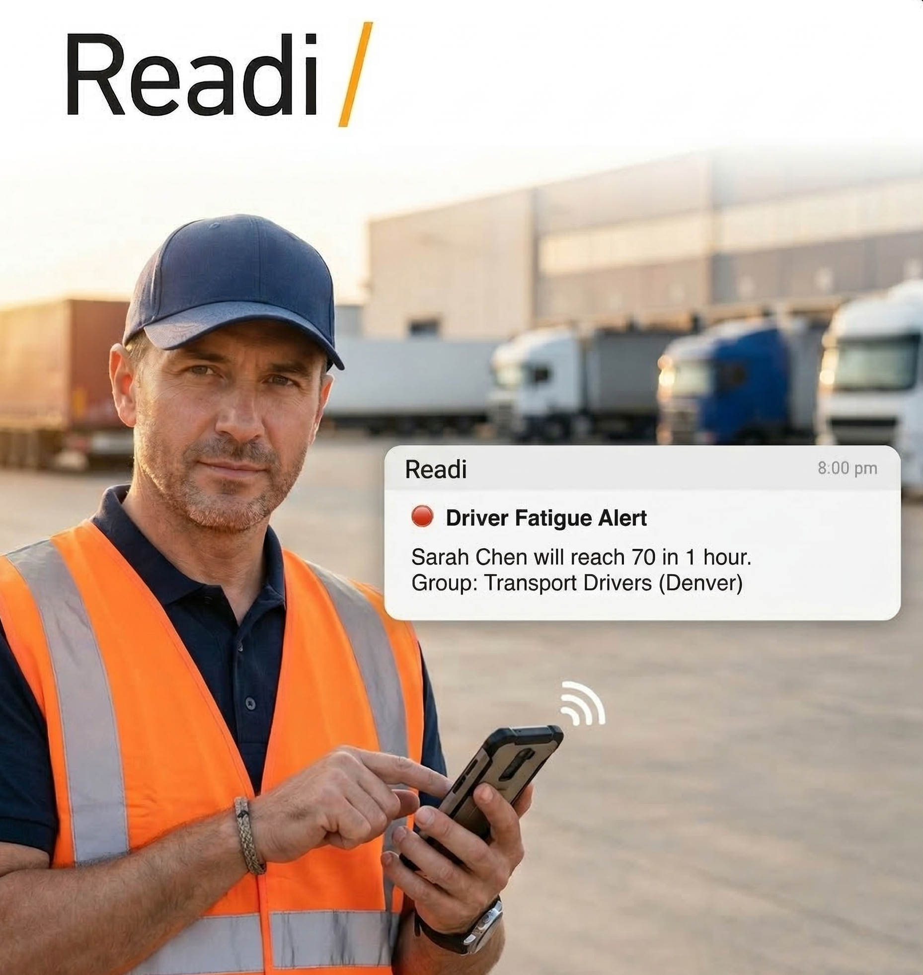 Readi driver fatigue alert - fleet hero cropped