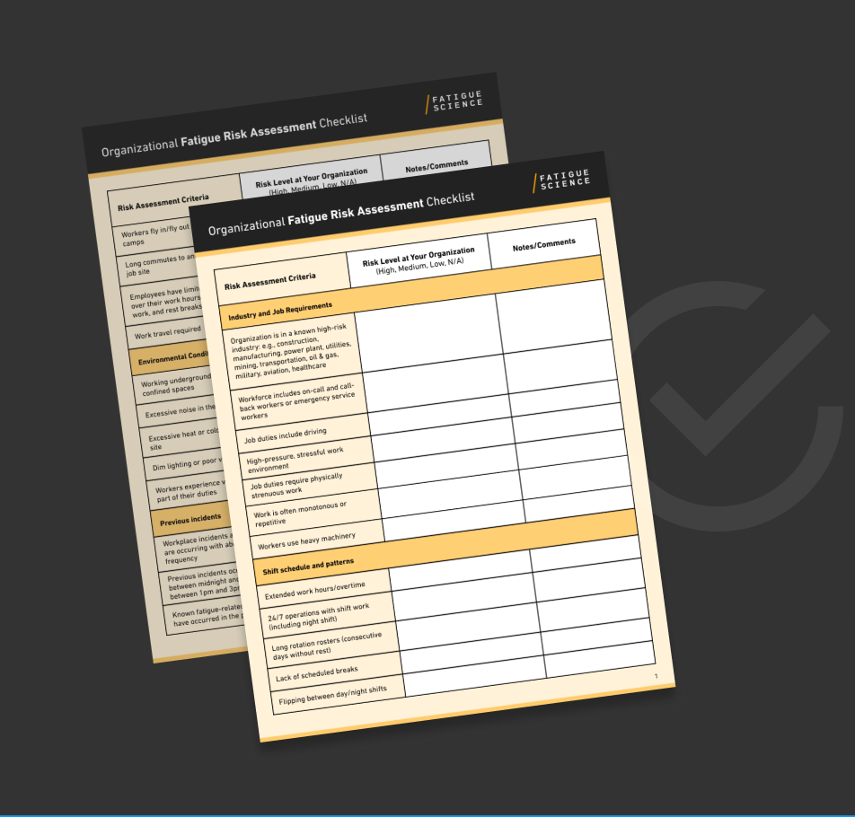 Organizational Fatigue Risk Assessment Checklist-1