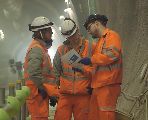 OH&S BBMV construction workers in tunnel