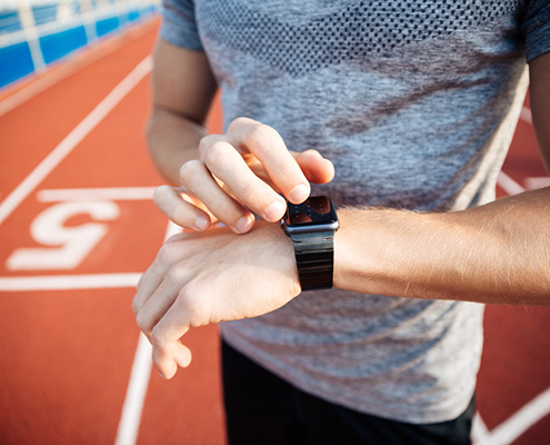 FS Blog - athlete with wearable wrist device