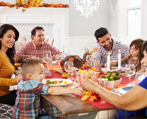 FS Blog - family enjoying Thanksgiving meal